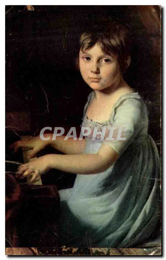 Porträt einer jungen Mädchen am Klavier — Detail — Comité National de l'Enfance, Nr. 55 - Vorderseite