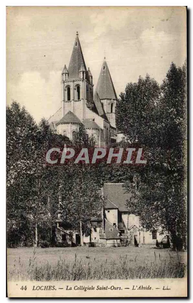 Loches — A Colegiata São Ursinho — A Abside — LL. - Frente