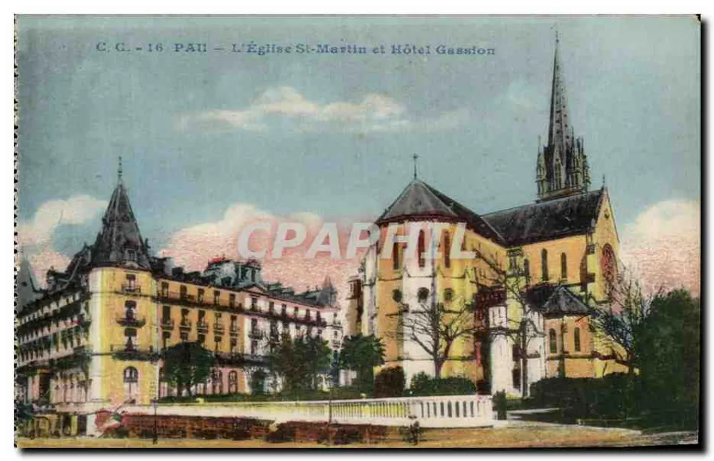 Pau - Die Kirche St-Martin und das Hotel Gassion — C.C. - 16 - Vorderseite