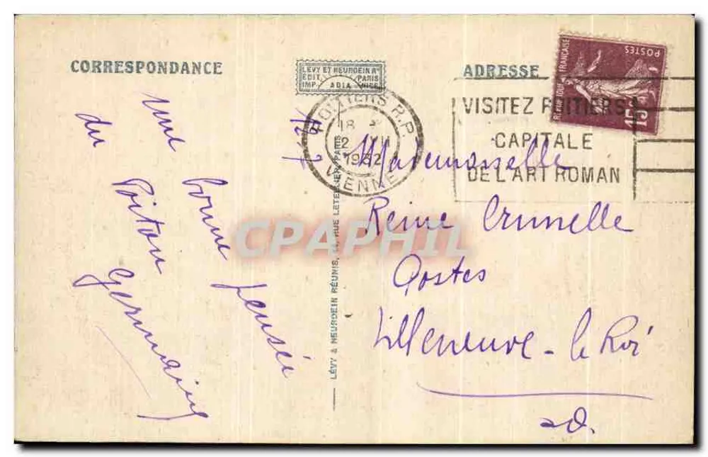 Poitiers — L'ingresso del Tunnel — LL — n°153 - Verso