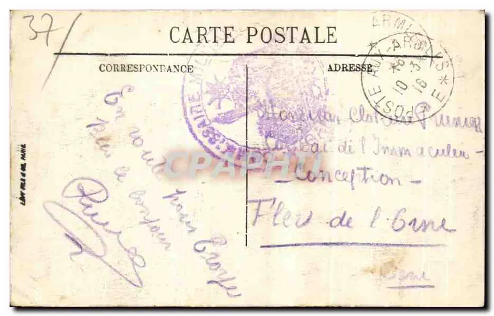 Amboise — Vista geral em direção ao Castelo — LL. — N° 63 - Verso