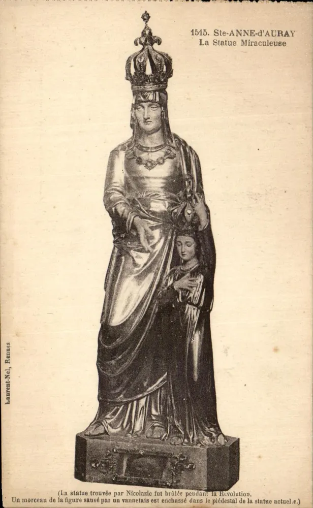 Ste-Anne-d'Auray — A Estátua Milagrosa — Laurent-Nel, Rennes - Frente