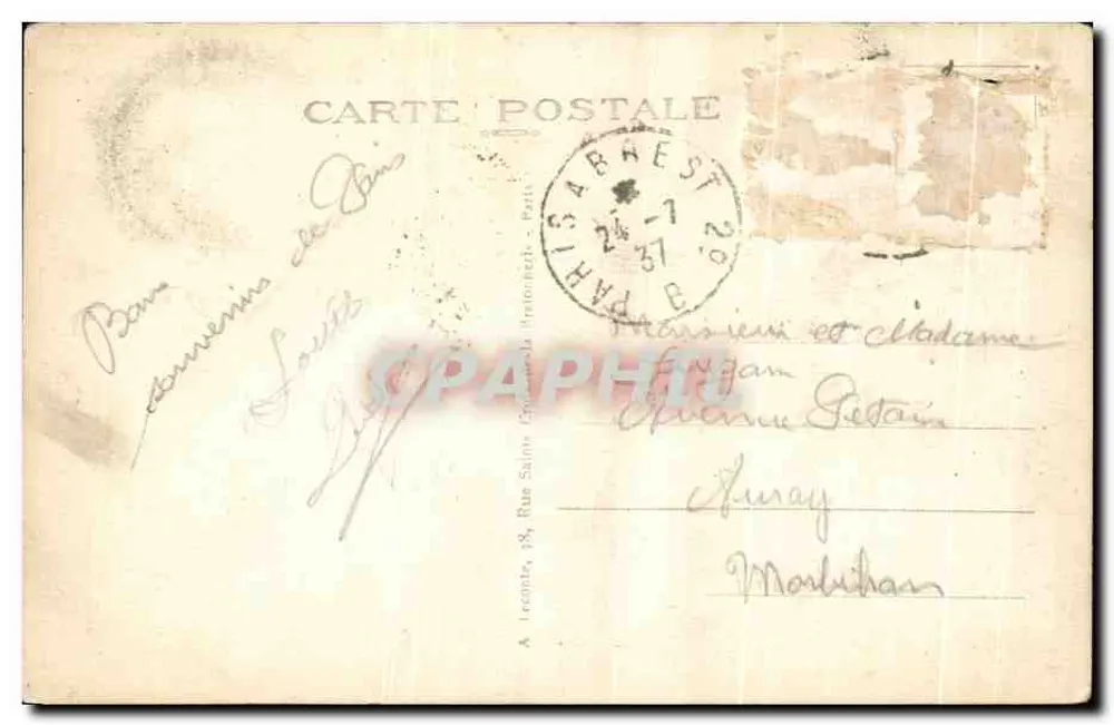Paris - Notre-Dame church — vue de la façade et du fleuve, éditeur A.A. n°67 - Verso