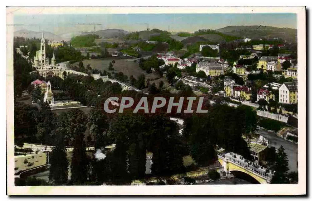 Lourdes — Die Basilika und die Brücke Saint-Michel — Edition P. DOUCET, Cité Albert Ier - Vorderseite