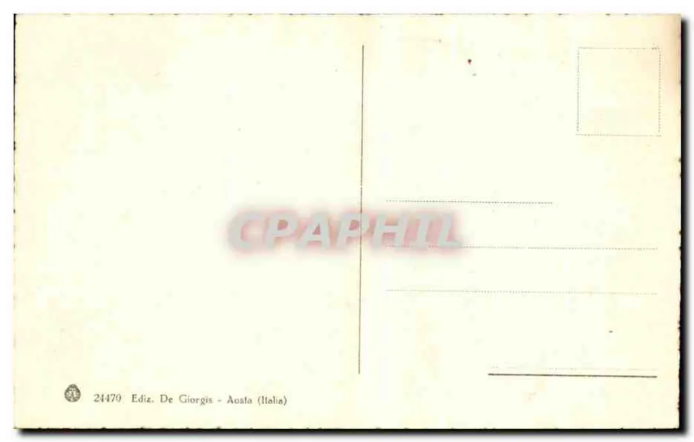 Aosta - Priorato de S. Orso — editor De Giorgis, n° 24470 - Verso