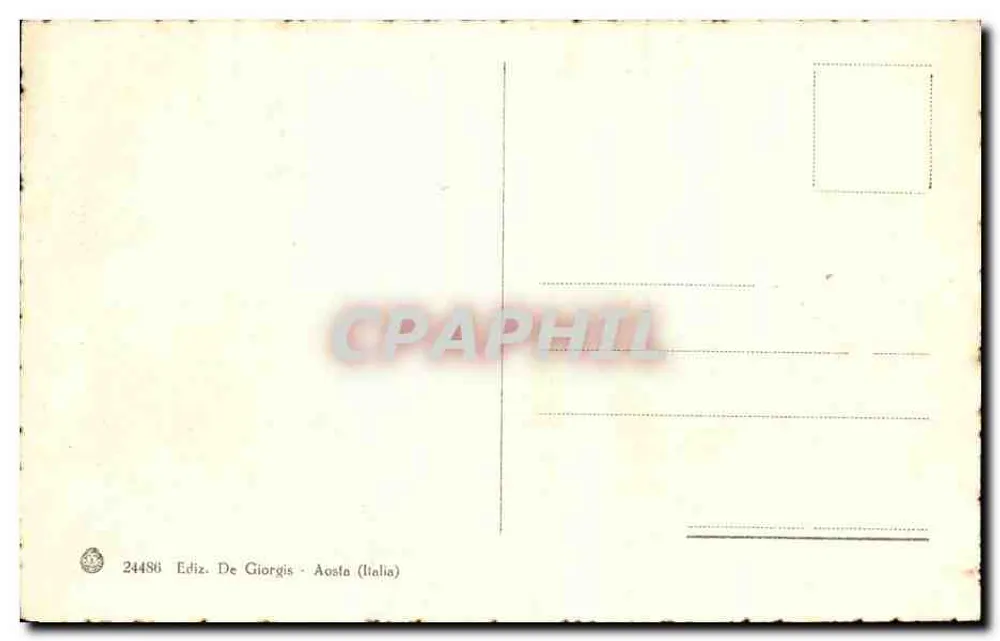Aosta — Denkmal für S. Anselmo und Grande Seminario — Verlag De Giorgis, n° 24486 - Rückseite