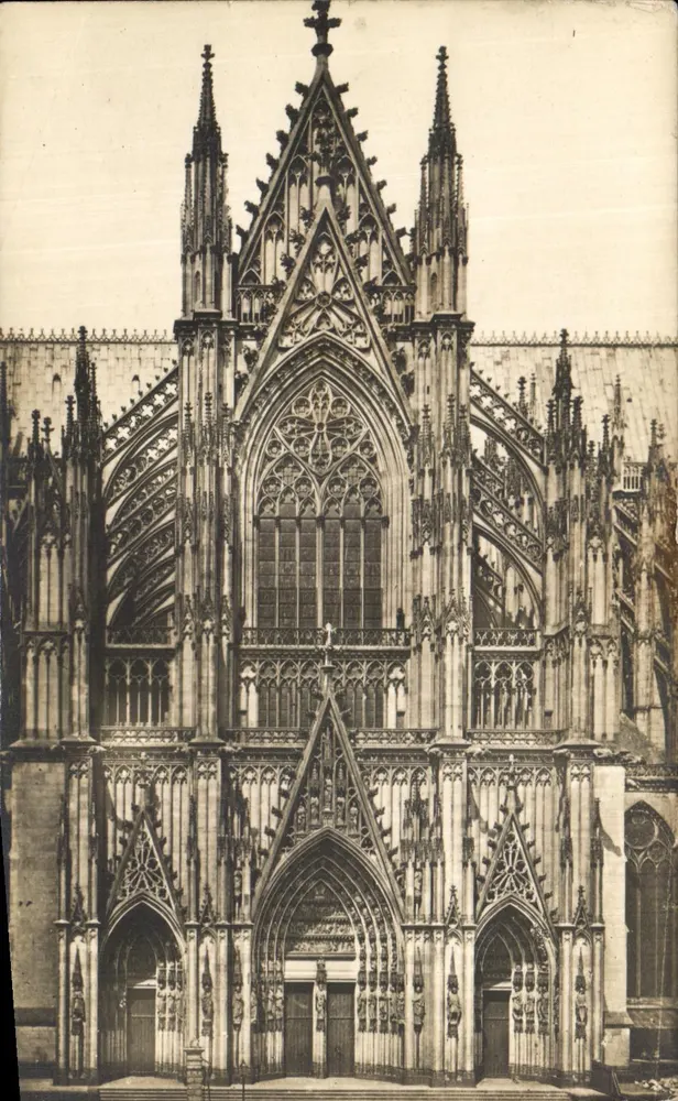 Catedral de Colônia — fachada gótica — editor não visível, número de série não visível - Frente