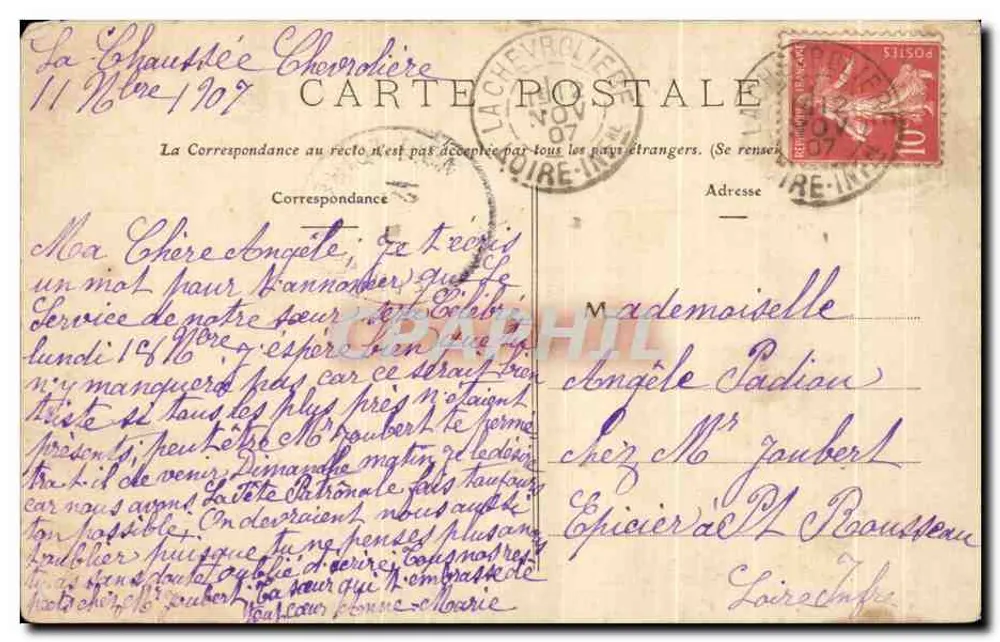 Pontchâteau - O Calvário e a Velha Capela — Coleção D. M. - Verso