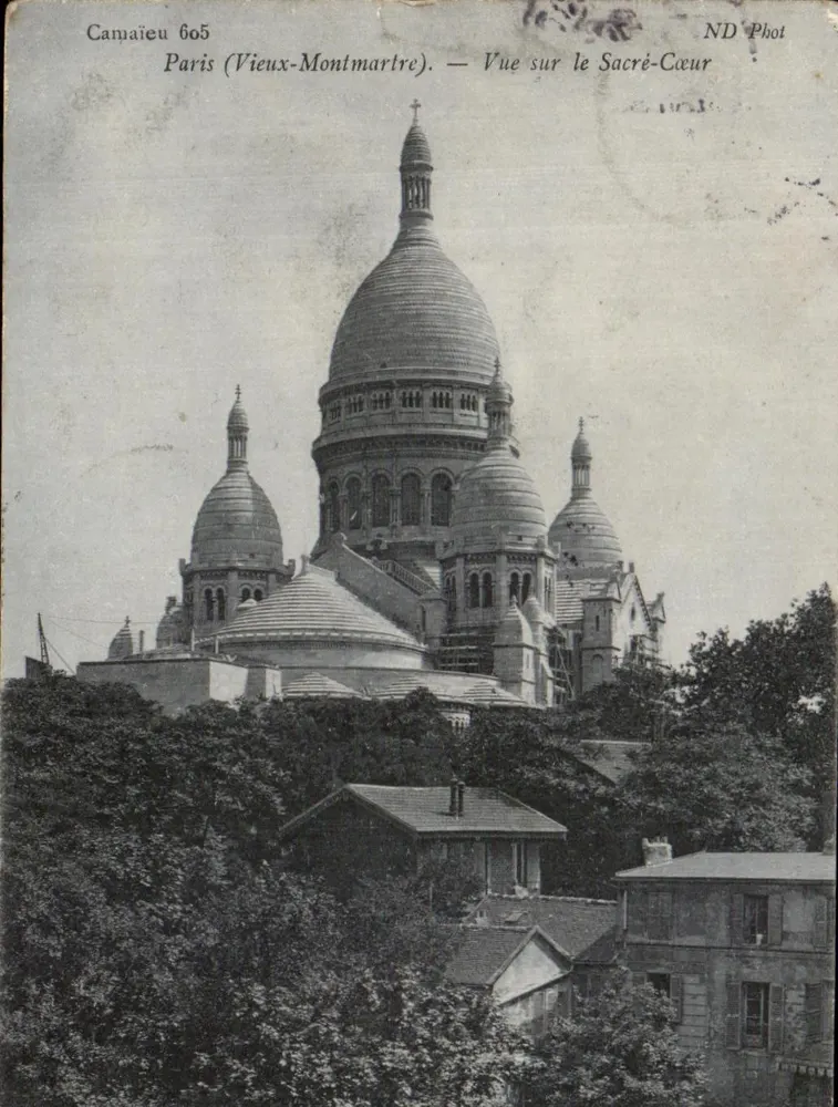 Paris (Alt-Montmartre) — Blick auf den Sacré-Cœur — Camaieu 605, ND Phot - Vorderseite