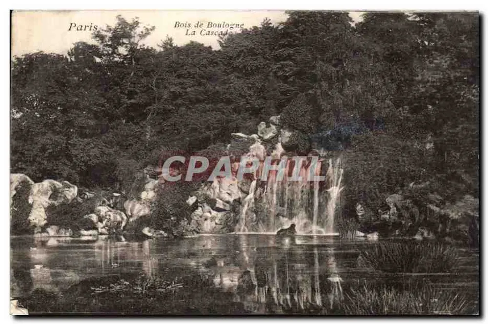 Paris — Bois de Boulogne, A Cascata — editor não identificado - Frente