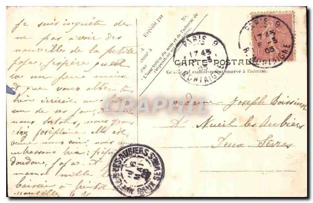 Paris — Bois de Boulogne, A Cascata — editor não identificado - Verso