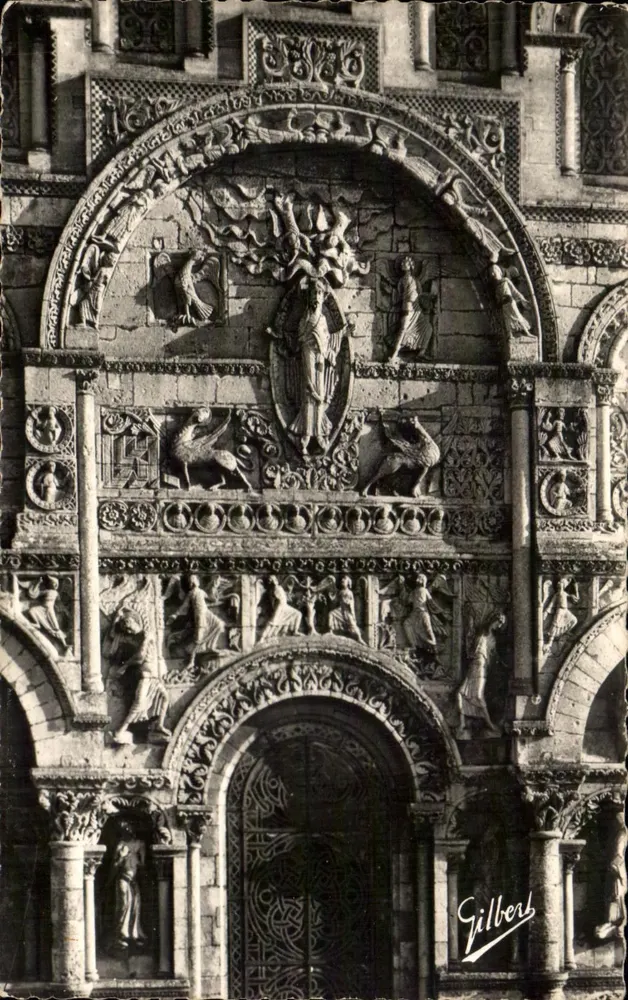 Kathedrale Saint-Pierre in Angoulême — Zentralmotiv der Fassade — Éditions d'Art A. Gilber - Vorderseite