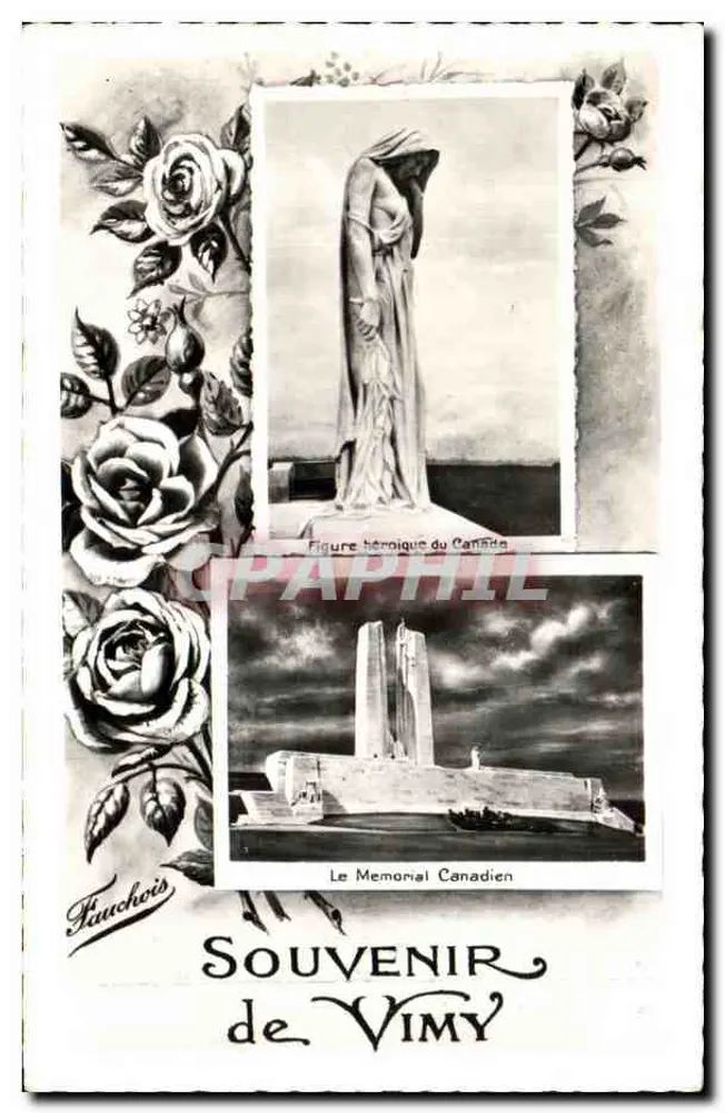 Figure héroïque du Canada — Le Mémorial Canadien — Souvenir de Vimy — Fauchois - Frente
