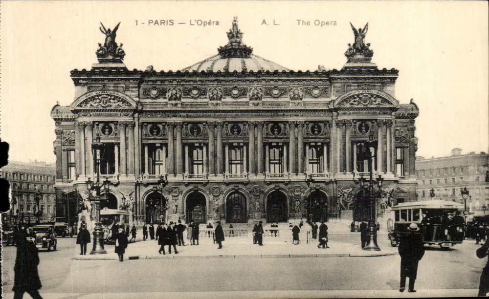PARIS — L'Opéra — façade principale — éditeur A. L. (A. L. The Opera) - Frente