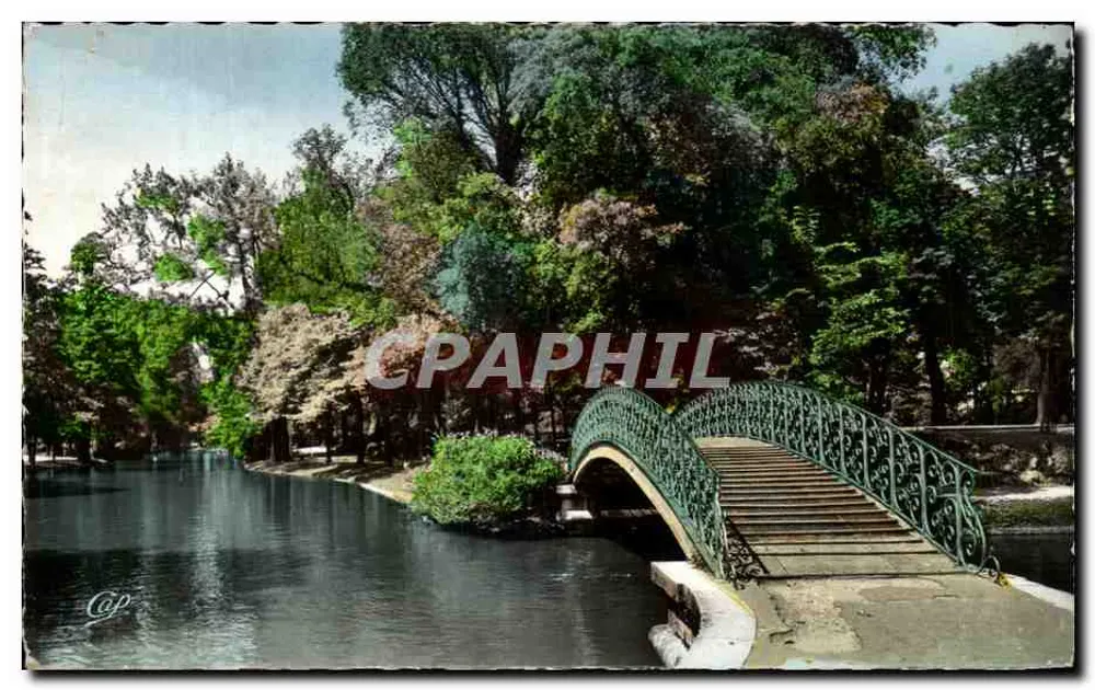 Pont sur étang — Jardin Public de Bordeaux — Réal-Photo - Frente