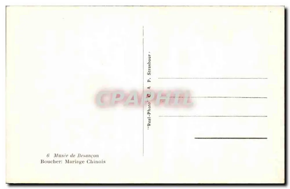 Casamento Chinês — cena de cerimônia — G. A. P. Strasbourg - Verso