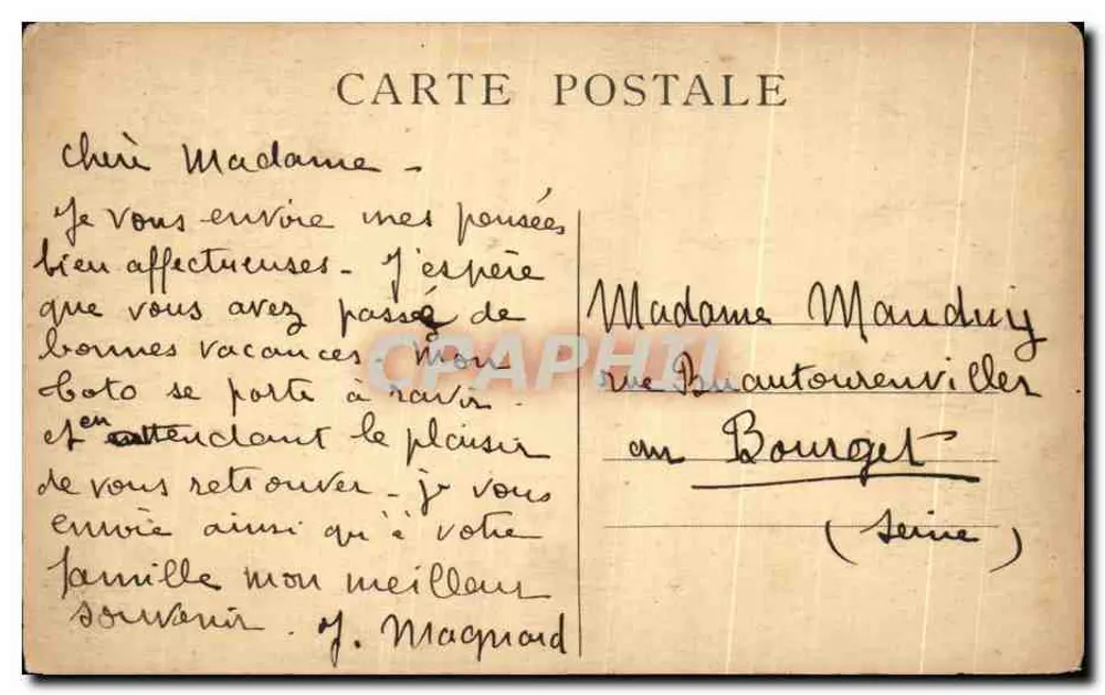 Nantua — L'embarrcadère — A. Sauthier - Verso