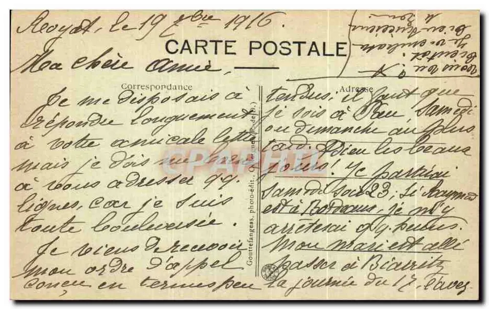 Cume do PUY DE DOME — O OBSERVATÓRIO — Gouttefanges, foto-edição - Verso