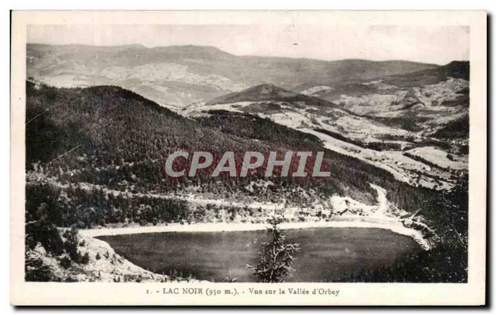 Schwarzer See (950 m.) — Blick auf das Tal Orbey — Félix Laib, Verlag, Straßburg - Vorderseite