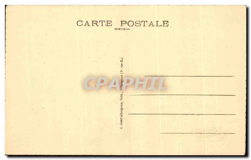 Cascade de la Vernière — Mont Dore und La Bourboule — J. Goutliedangas, Verlag (P.-de-D.) - Rückseite