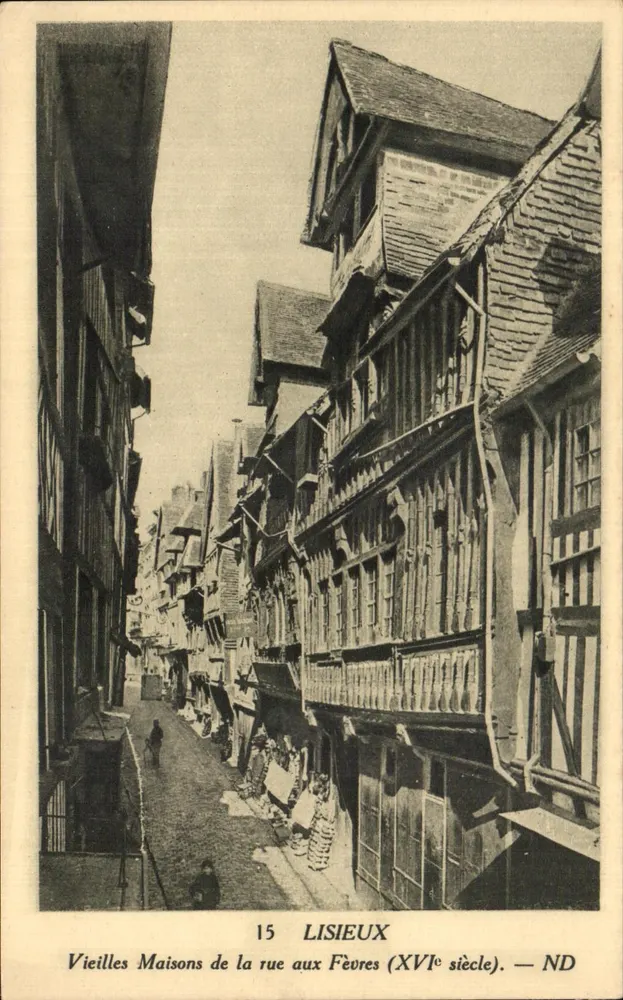 Alte Häuser der Rue aux Fèvres (16. Jahrhundert) — LISIEUX — ND - Vorderseite