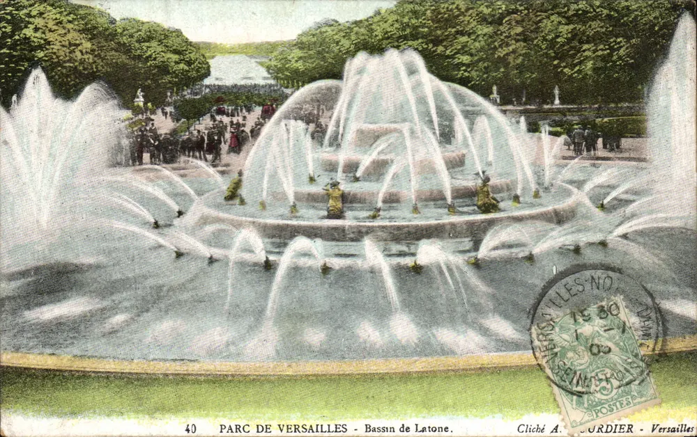 Parc de Versailles - Bassin de Latone — Cliché A. Jurdier, n°40 - Frente