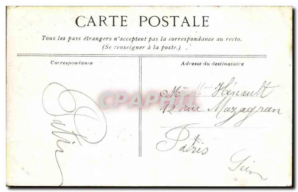 Parc de Versailles - Bassin de Latone — Cliché A. Jurdier, n°40 - Verso