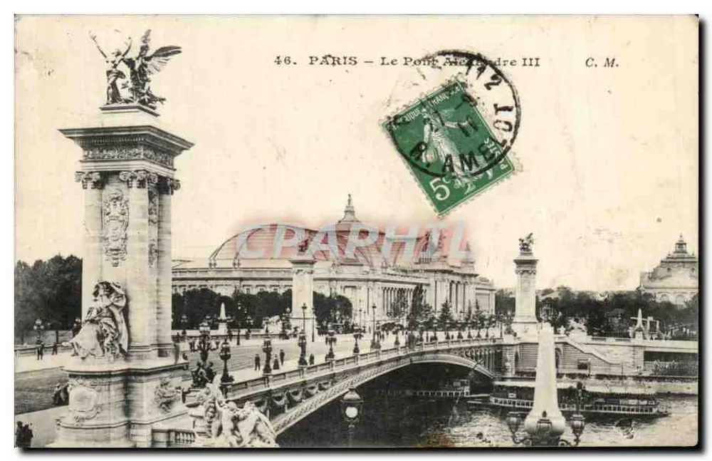 Paris — O Ponte Alexandre III — C.M. n°46 - Frente