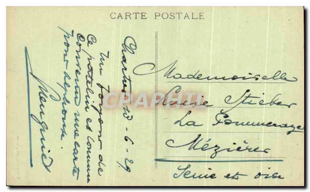 Escalera de la Reina Berthe — Chartres (E.-et-L.) — G. Foucault, editor - Reverso