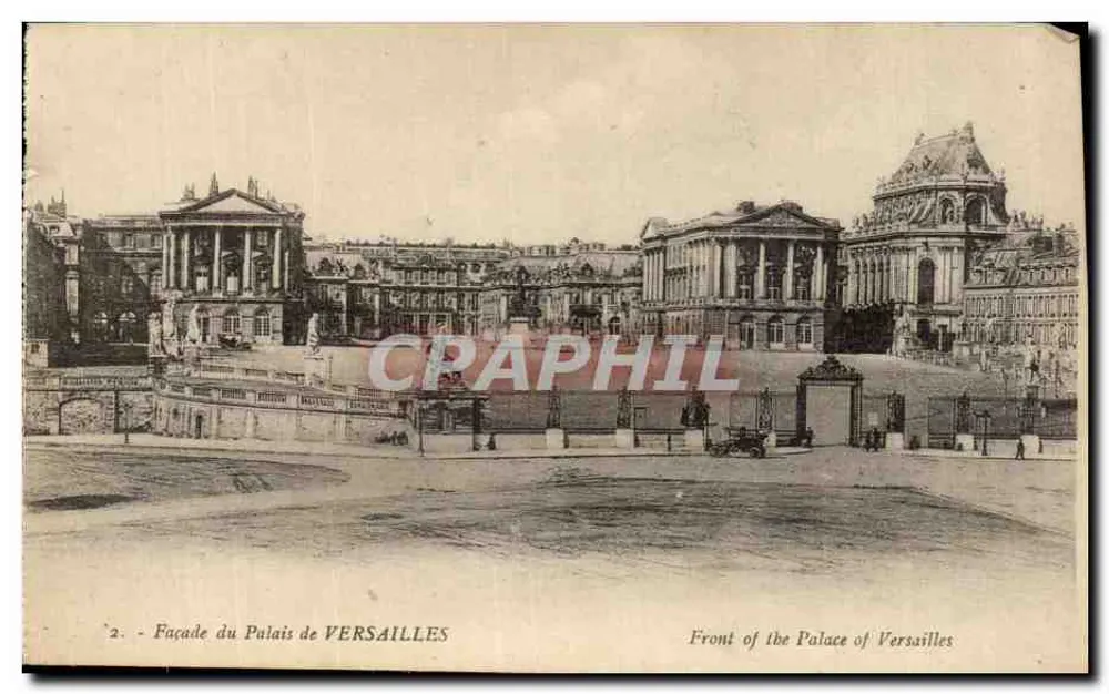 Fachada do Palácio de VERSAILLES — vista panorâmica — editor N°-MOREAU ÉDT. VERSAILLES - Frente