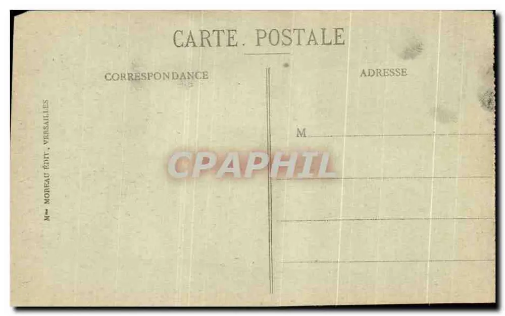 Fachada do Palácio de VERSAILLES — vista panorâmica — editor N°-MOREAU ÉDT. VERSAILLES - Verso