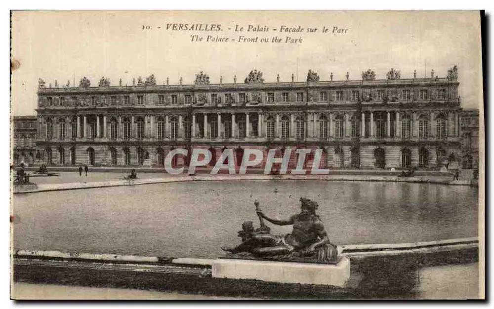 Versailles - O Palácio - Fachada para o Parque — M. Moreau, editor - Frente