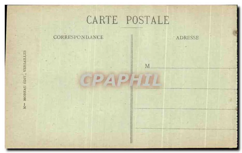 Versailles - Der Park - Tierkampf und Avenue der Drei Fontänen - Verlag Moreau, Nr. 8 - Rückseite