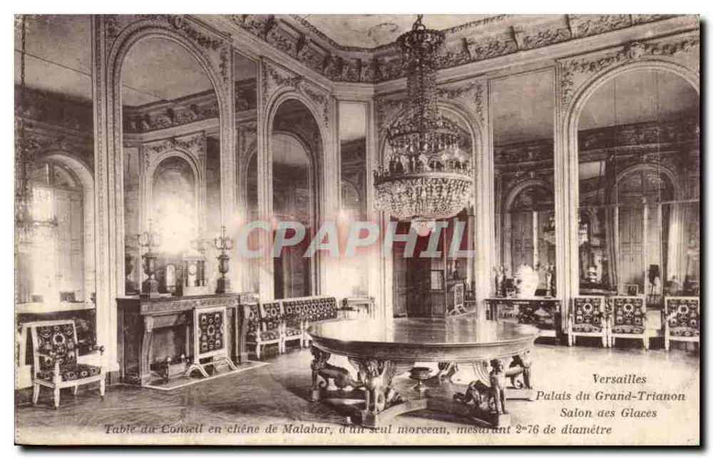 Halle der Spiegel — Palast des Grand Trianon — Versailles — Beratungstisch aus Malaber-Eiche - Vorderseite