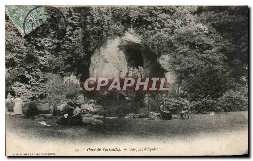 Parque de Versailles — Bosquet d'Apollon — P. HELMLINER & CIE, IMP. PHOT. NANDS, n°33 - Frente