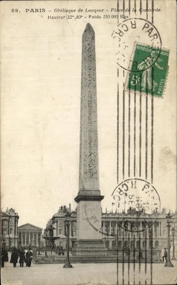 Paris - Obelisk von Louqsor - Place de la Concorde - Verlag: Repueugut, n°89 - Vorderseite