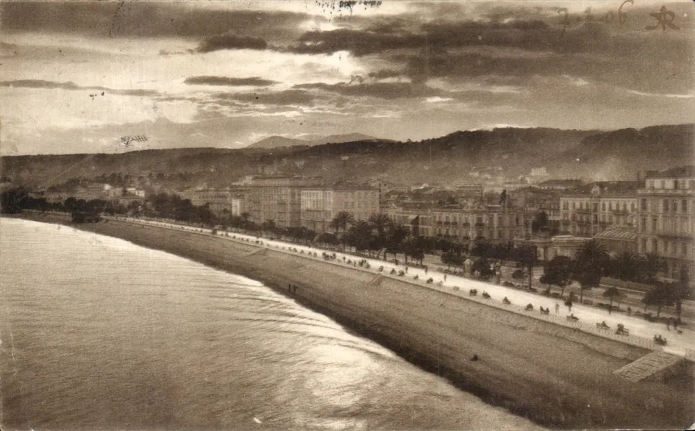 Nice — A Promenade dos Ingleses — Efeito de Noite — LL — Editor LL n°265 - Frente