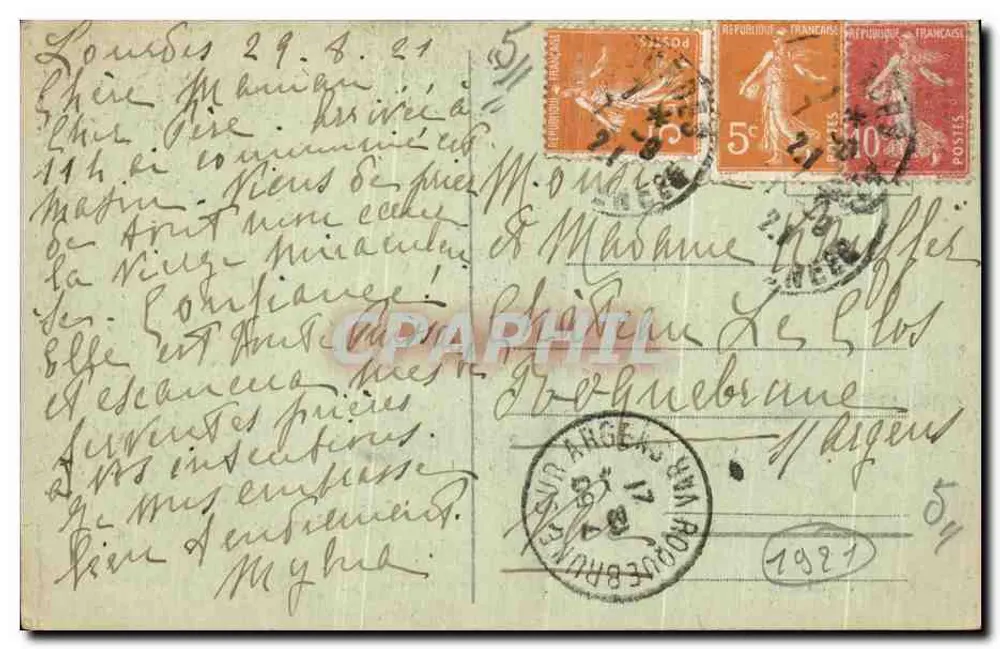 Lourdes - A Gruta — Sireygeol, editor, Limoges-Lourdes. - 46. - Verso