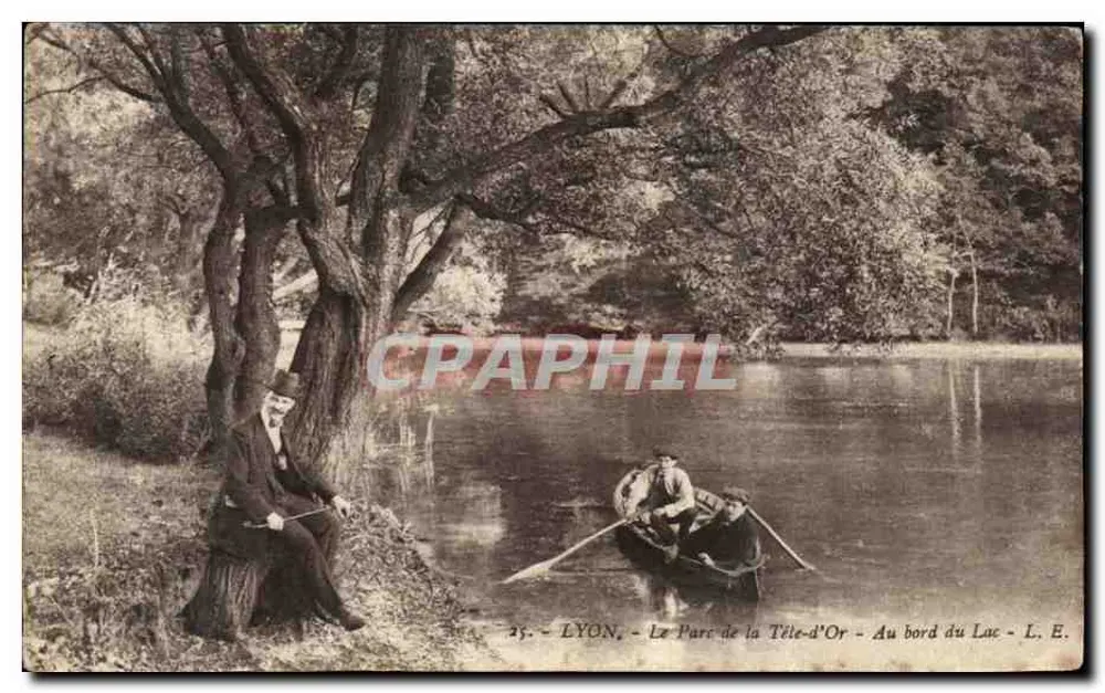LYON - Der Park der Tête-d'Or - Am Ufer des Sees - L. E. - Vorderseite