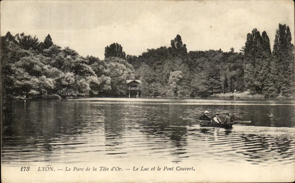 LYON — Der Park der Tête d'Or — Der See und die Überdachte Brücke — n° 173 - Vorderseite