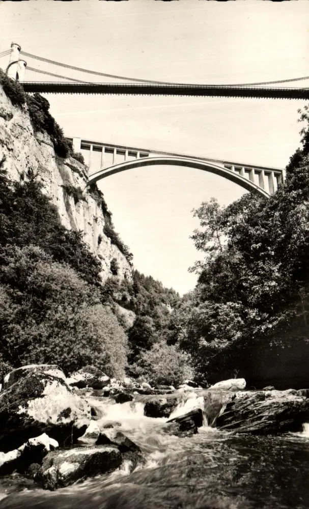 Die Brücken von La Caille — Blick auf die beiden Brücken — Ausgabe GLI - Annecy - Vorderseite