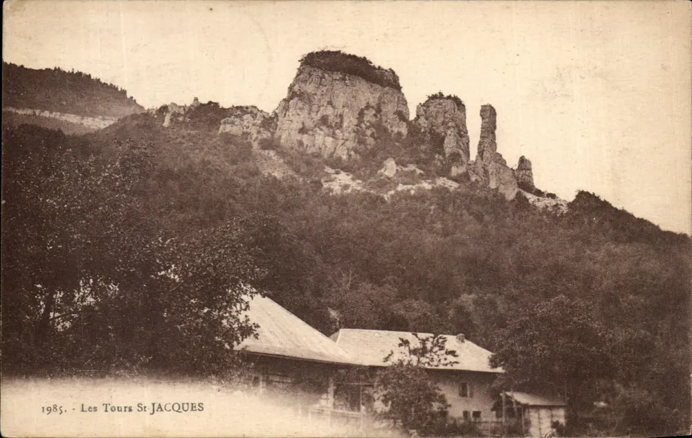 As Torres de São Jacinto — vista das falésias rochosas — A.BEM - Edição « Les Faux Coins de Savoie » - Frente
