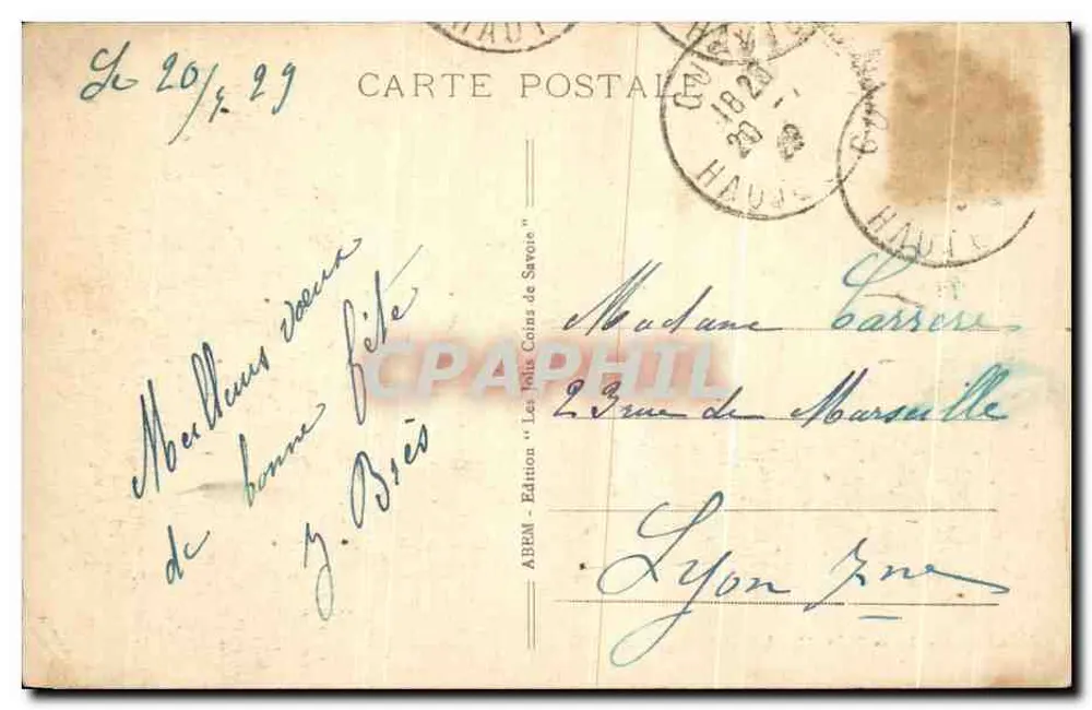 As Torres de São Jacinto — vista das falésias rochosas — A.BEM - Edição « Les Faux Coins de Savoie » - Verso