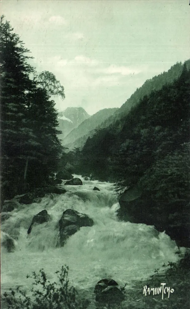 Die Pyrenäen — Der Gave d'Ossau von Eaux-Chaudes nach Gabas — Éditions Raymond Baryein, La Rochelle - Vorderseite