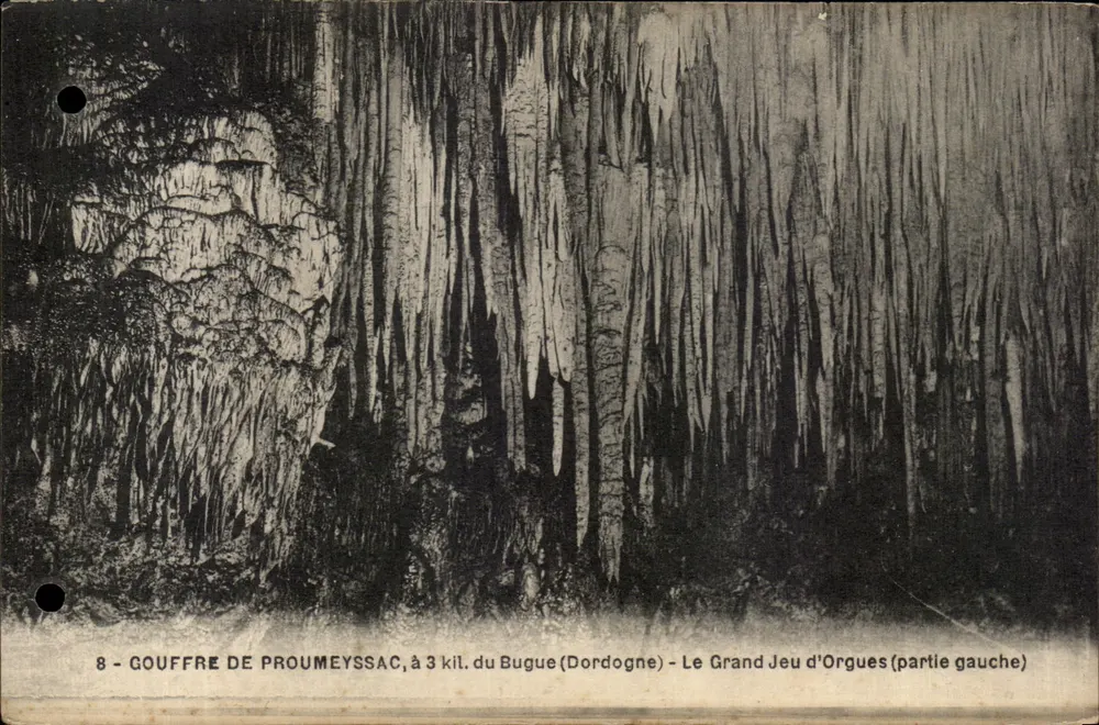 Gouffre de Proumeyssac — Das Große Orgelspiel (linker Teil) — Verlag R. Gautier, Pédigueux - Vorderseite
