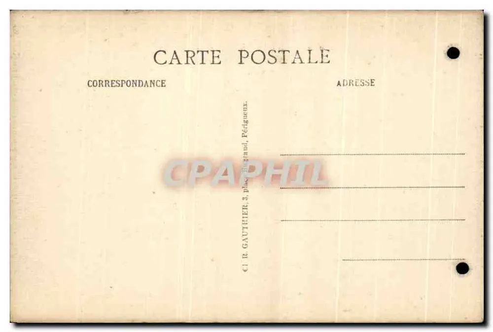 Gouffre de Proumeyssac — Das Große Orgelspiel (linker Teil) — Verlag R. Gautier, Pédigueux - Rückseite