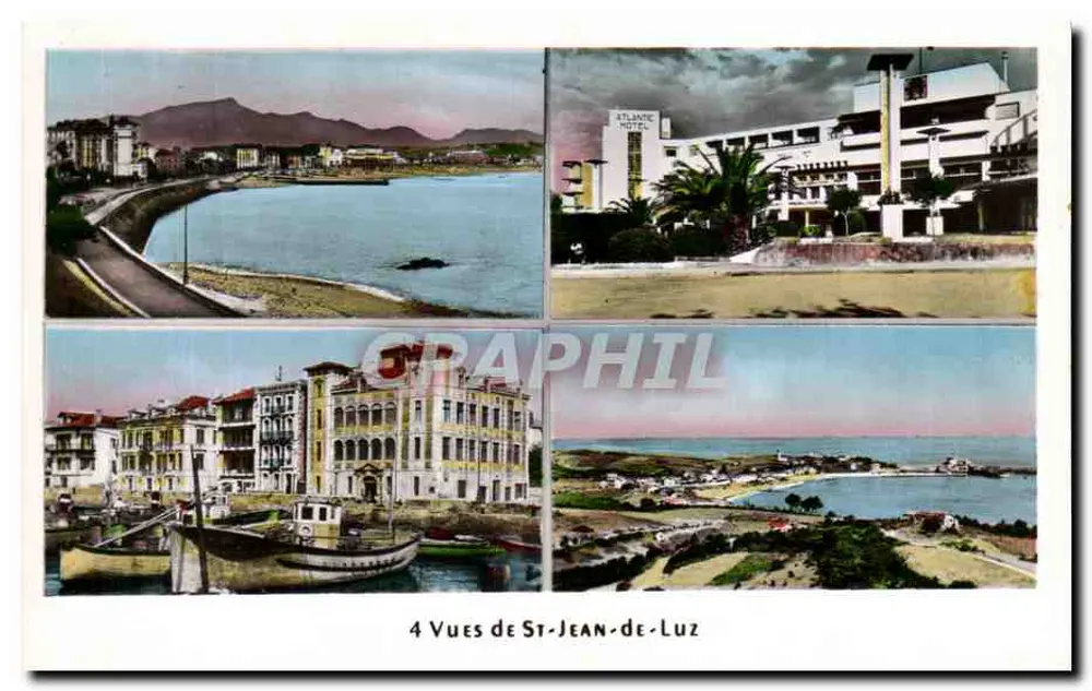 St-Jean-de-Luz — 4 Vistas — Les Éditions Chatagneau, Bordeaux - Frente