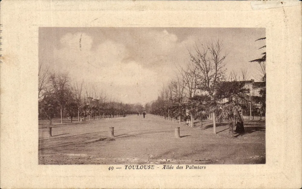 Toulouse — Avenida dos Palmeiros — Cazeaux, editor, n°49 - Frente