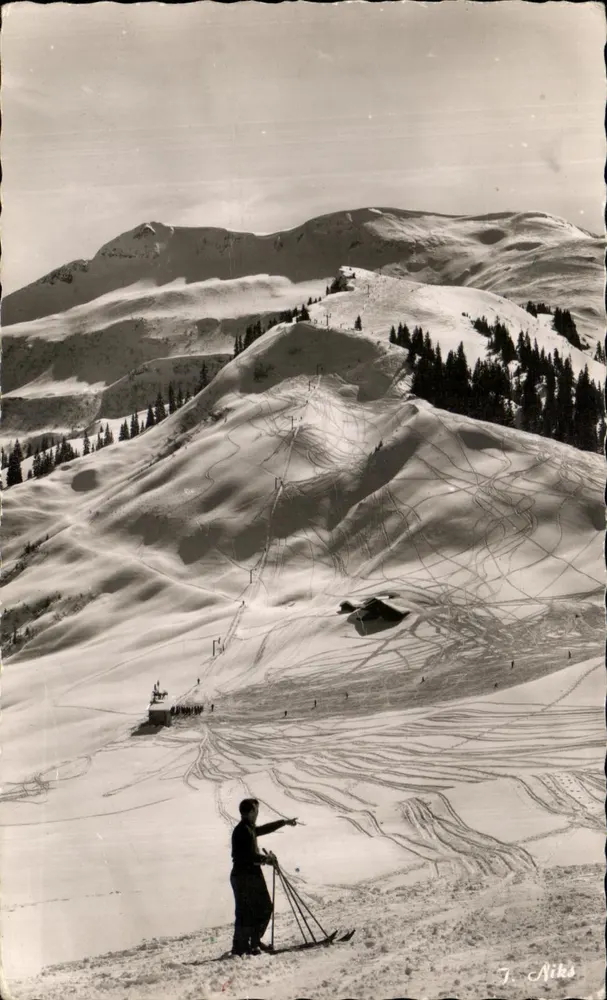 Samoëns (Haute-Savoie) — Die Saix-Pisten. Der T-bar — J. Aiki - Vorderseite