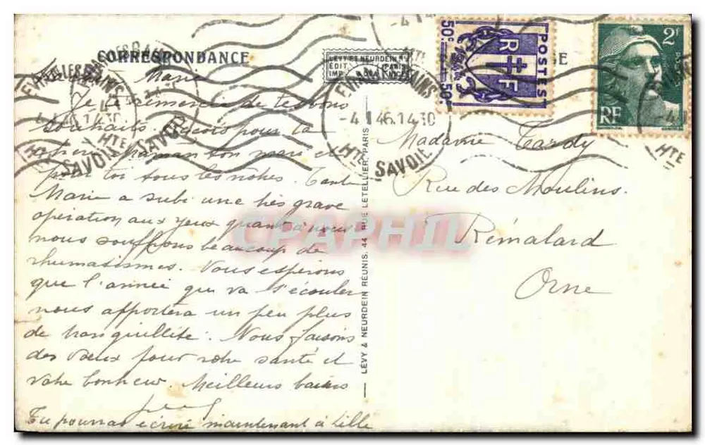 Lac Léman — Schloss Chillon und Dent du Midi — LL — 2051 - Rückseite